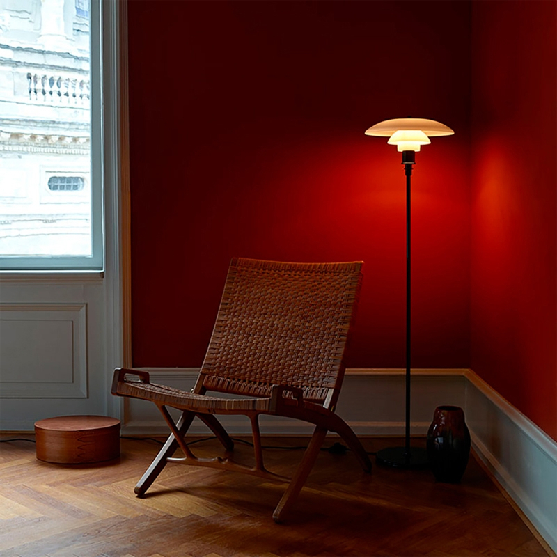 Lampadaire PH 3 ½/2 ½  Chromé haute brillance LOUIS POULSEN