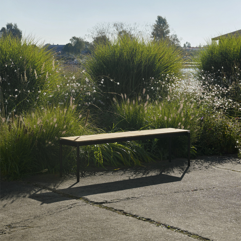 Banc extérieur Banc VILLE AV28 Vert bronze AND TRADITION