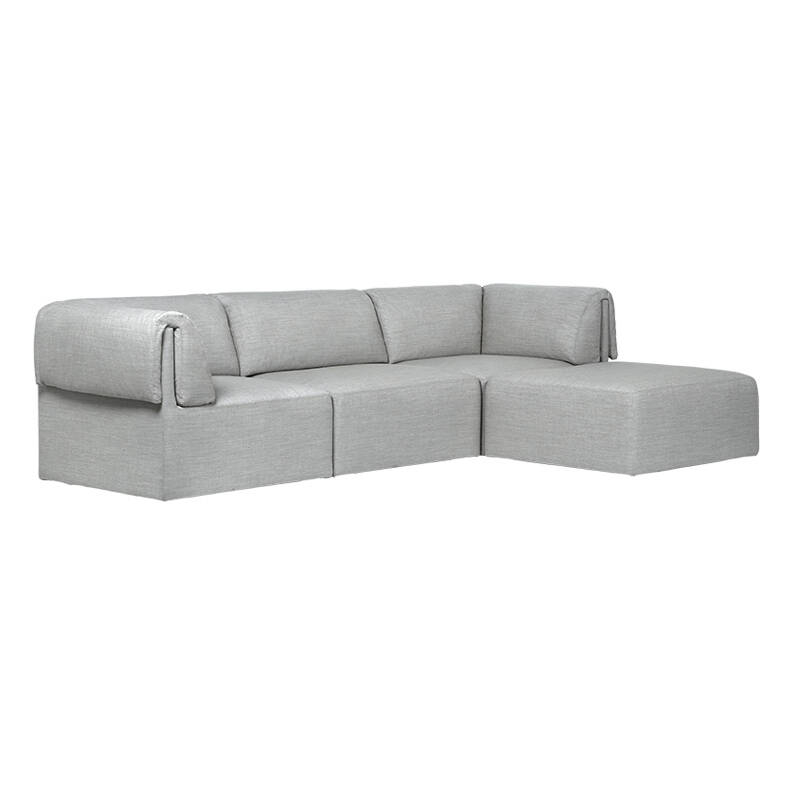 Canapé WONDER 3 places avec chaise longue Remix 123 GUBI