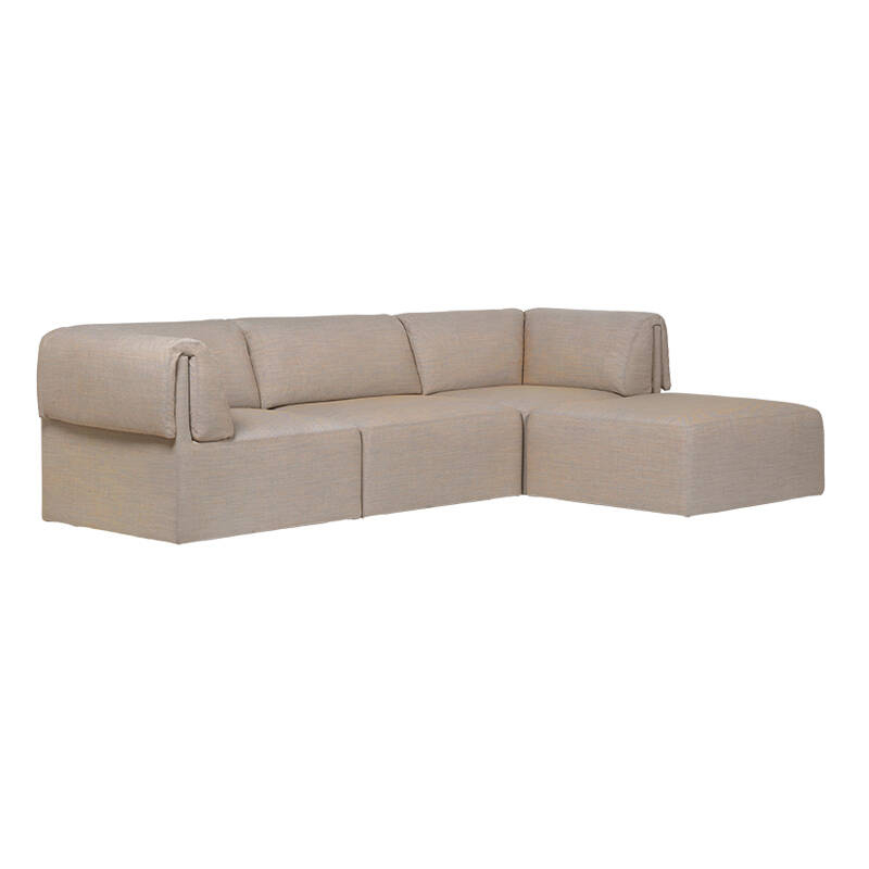 Canapé WONDER 3 places avec chaise longue Canvas 224 GUBI