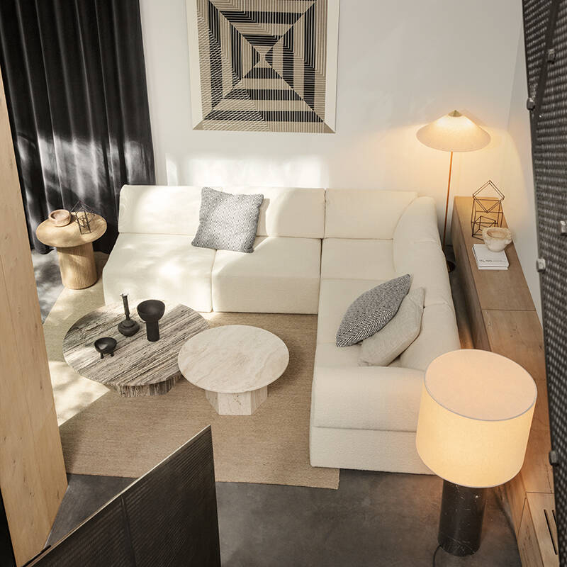 Canapé WONDER 3 places avec chaise longue Hot Madison 096 GUBI