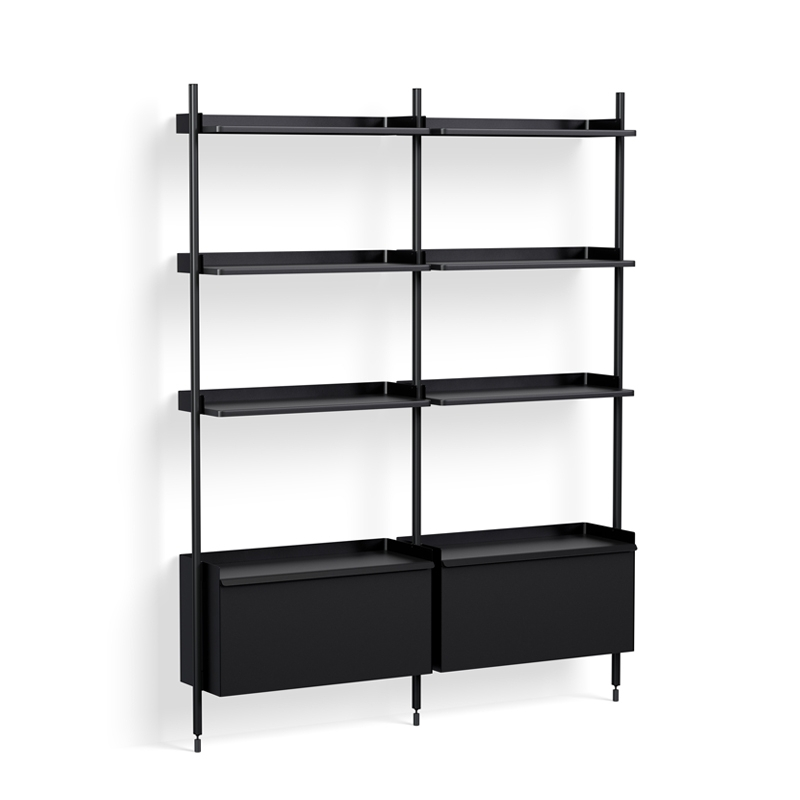 Etagère PIER SYSTEM 132 Noir/ noir HAY