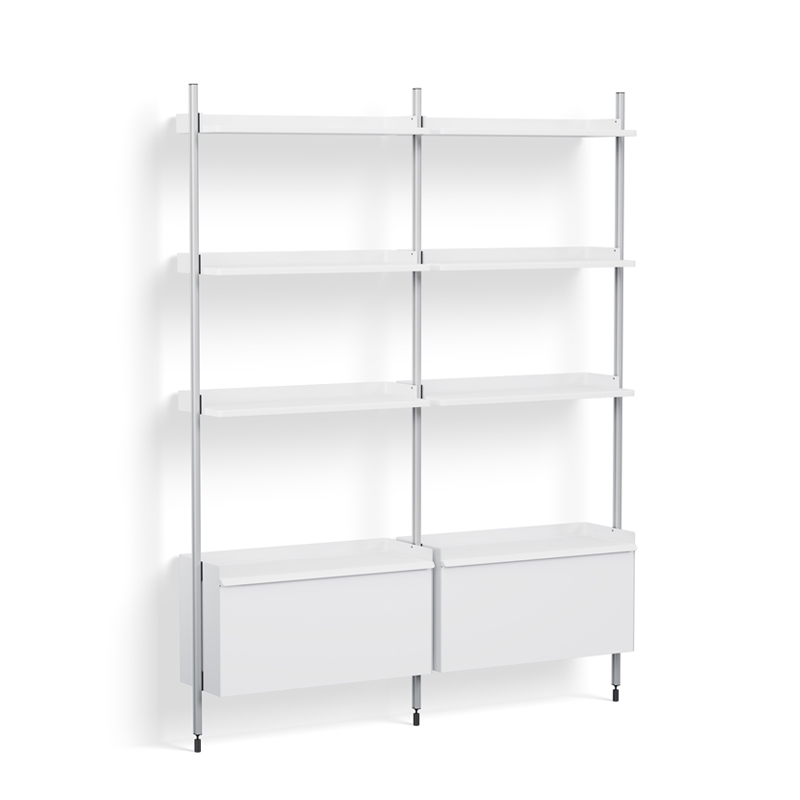 Etagère PIER SYSTEM 132 Blanc/ aluminium HAY