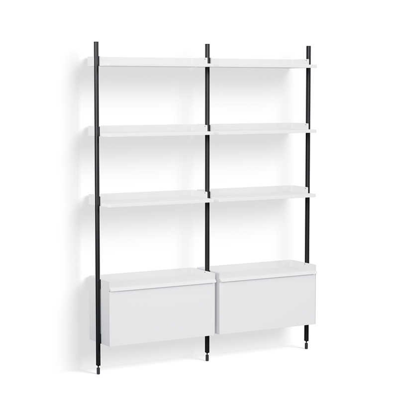 Etagère PIER SYSTEM 132 Blanc/ noir HAY
