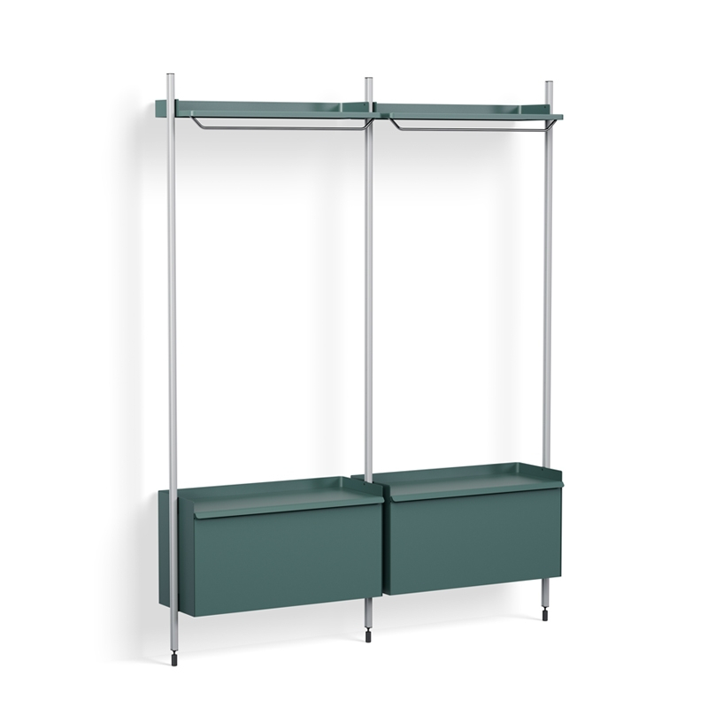 Meuble de rangement PIER SYSTEM 1002 Bleu/ aluminium HAY