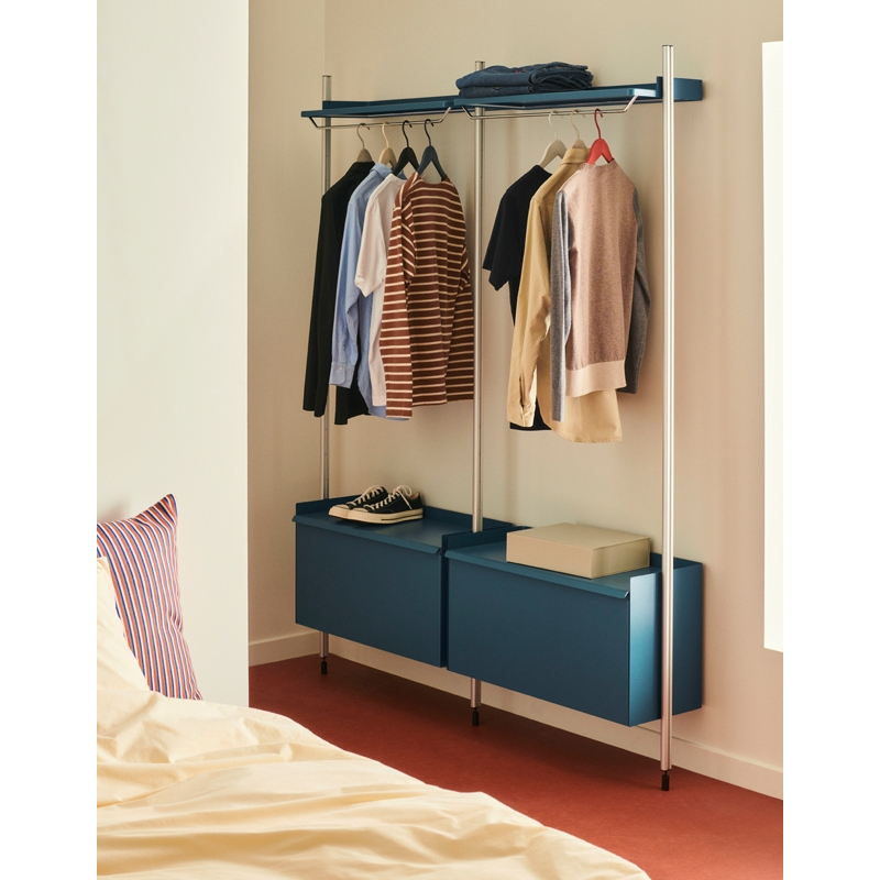 Meuble de rangement PIER SYSTEM 1002 Bleu/ aluminium HAY