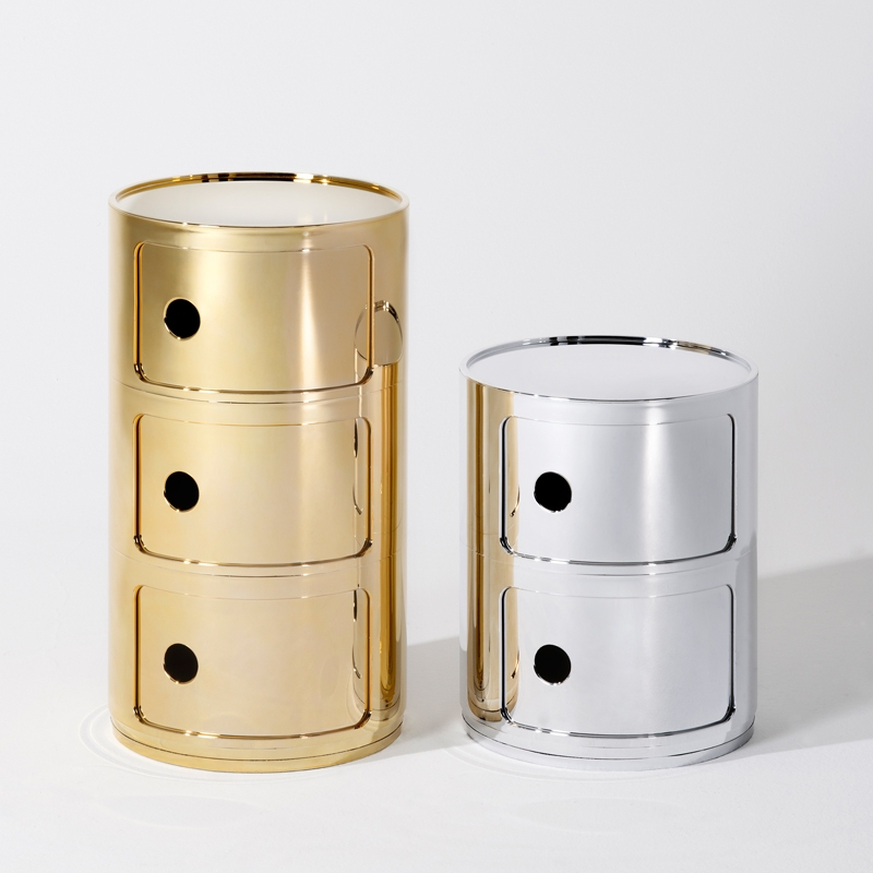 Meuble de rangement COMPONIBILI métallisé 3 portes Or KARTELL