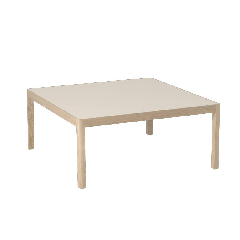 Table basse WORKSHOP TABLE 86x86 Lino gris chaud/ chêne MUUTO