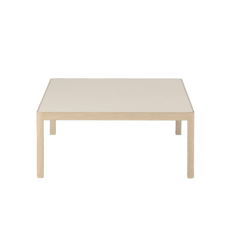 Table basse WORKSHOP TABLE 86x86 Lino gris chaud/ chêne MUUTO