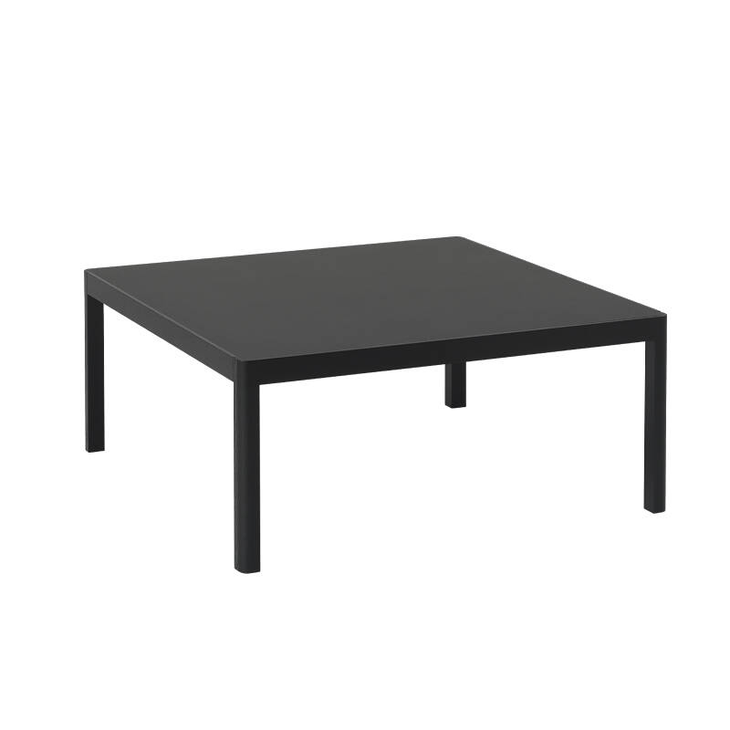 Table basse WORKSHOP TABLE 86x86 Lino noir/ chêne teinté noir  MUUTO