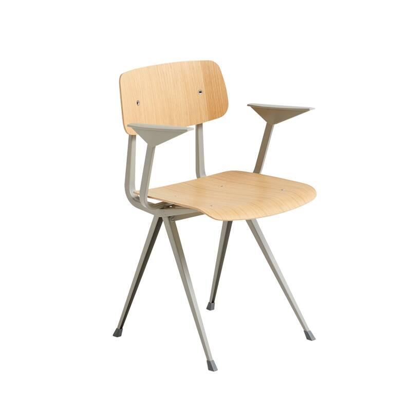 Chaise RESULT avec accoudoirs Chêne/ beige HAY
