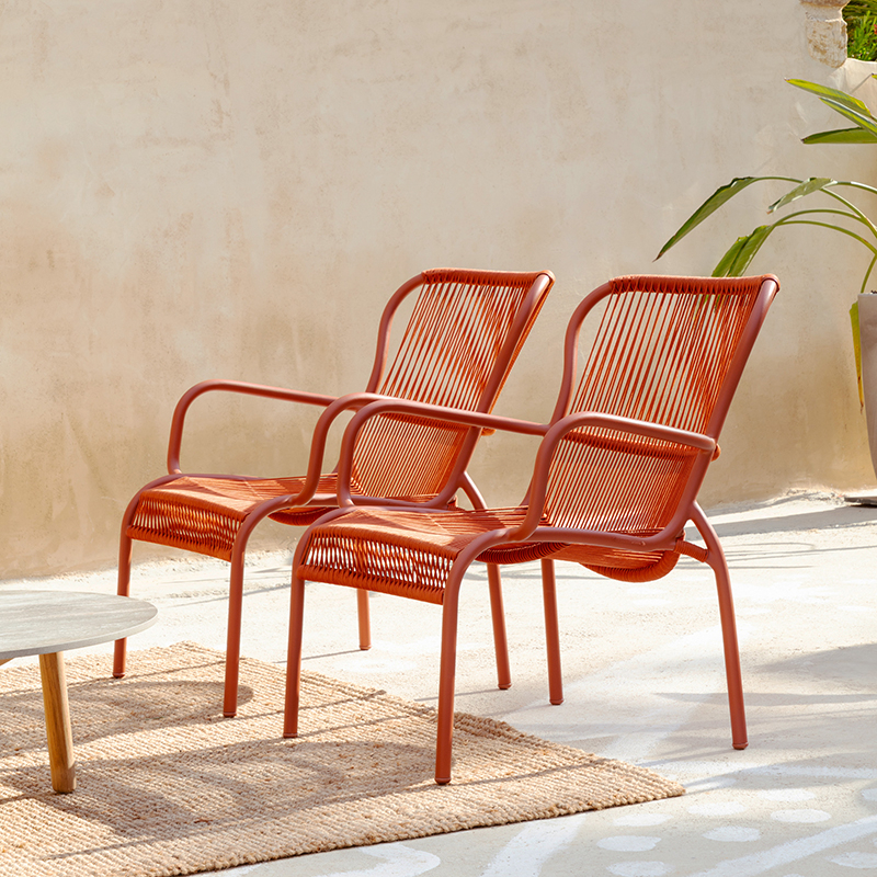 Fauteuil extérieur Fauteuil LOOP Terracotta VINCENT SHEPPARD