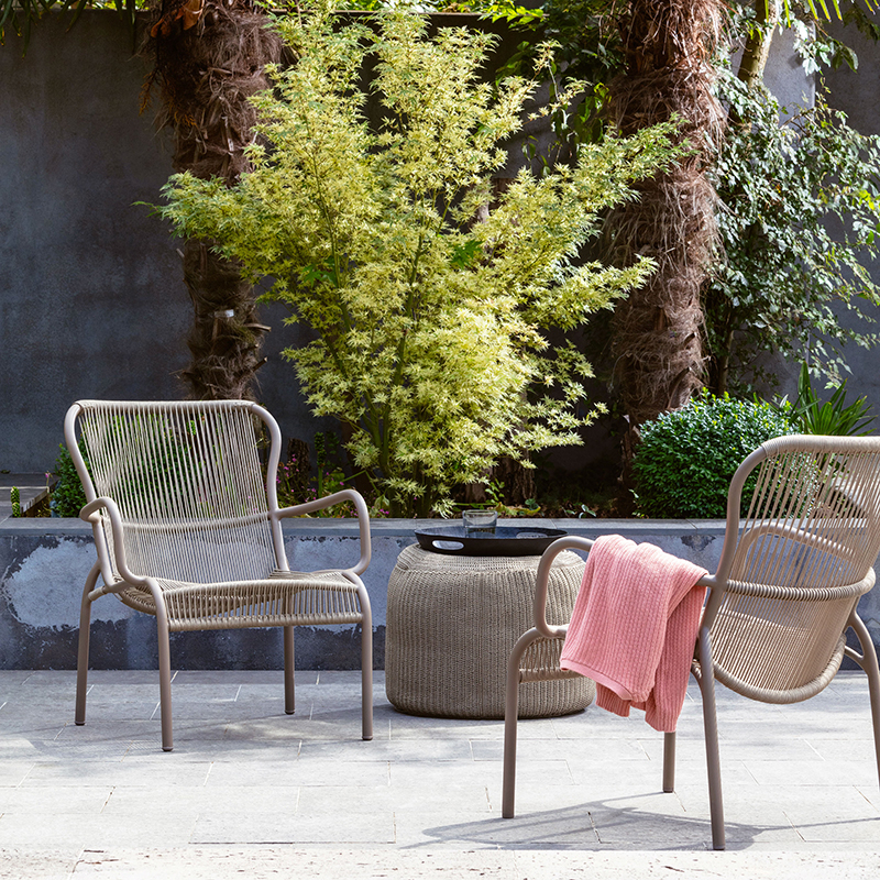 Fauteuil extérieur Fauteuil LOOP Taupe VINCENT SHEPPARD