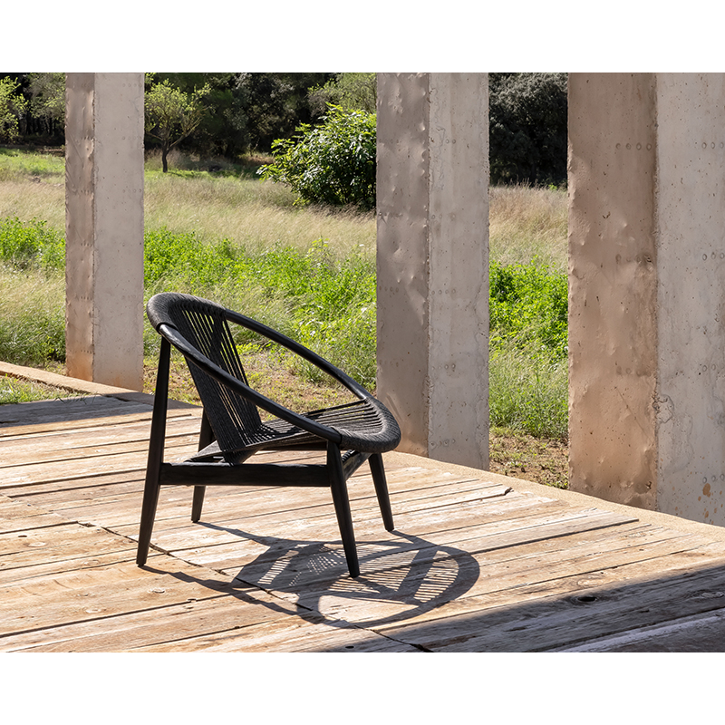 Fauteuil extérieur Fauteuil FRIDA Noir onyx VINCENT SHEPPARD