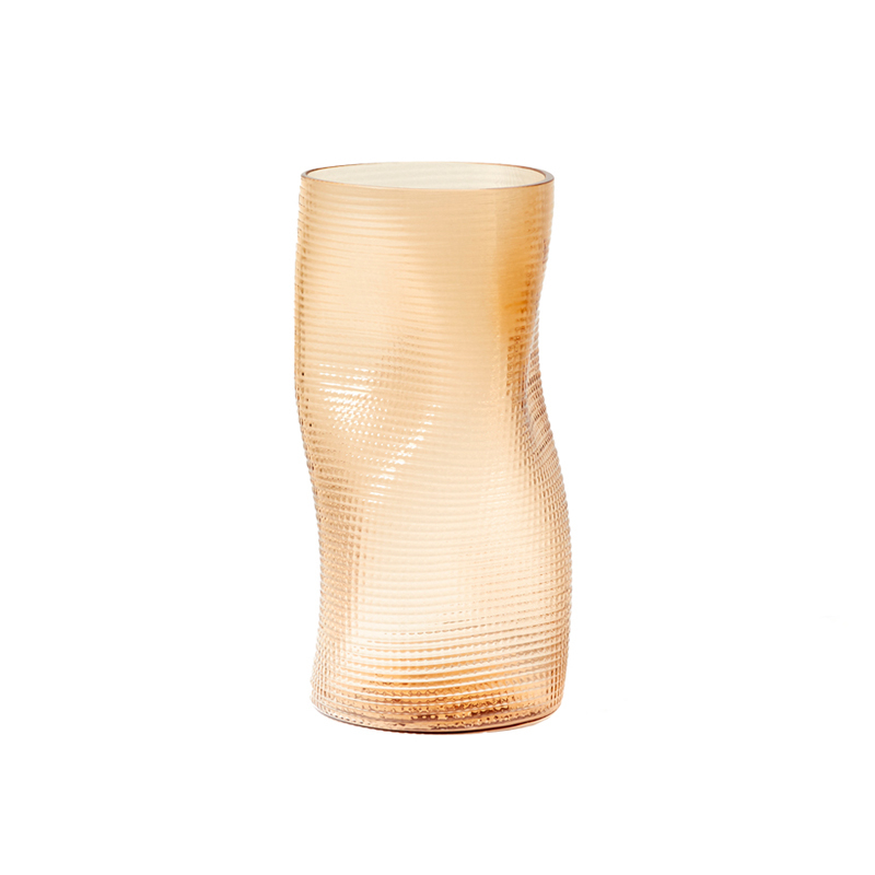 CORAL vase H 41 Transparent pink