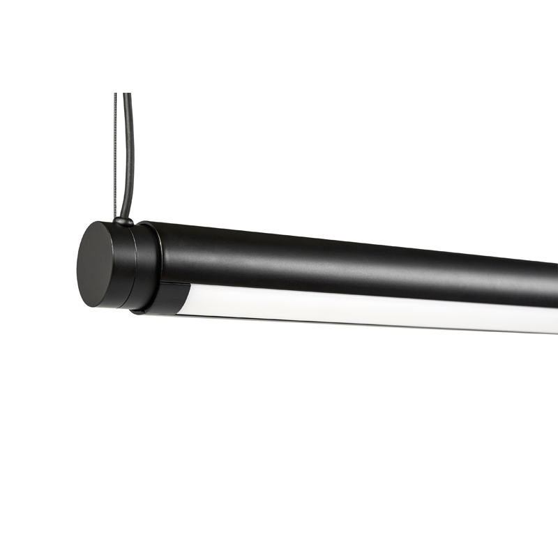 Suspension LINEAR FACTOR lumière diffuse Noir HAY