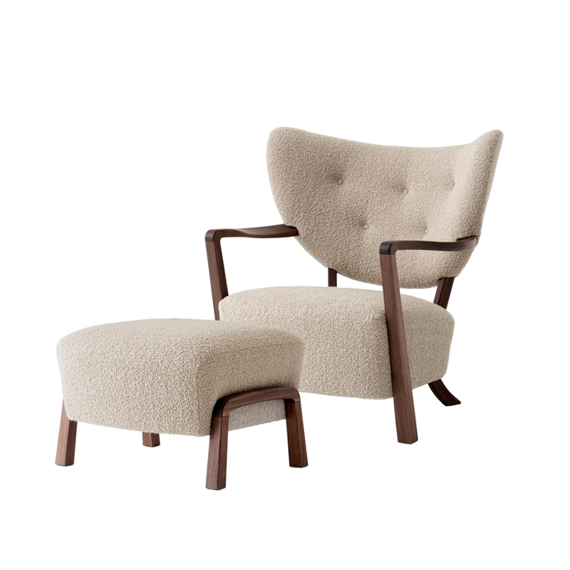 Fauteuil WULFF ATD2 & Pouf ATD3 Karakorum 003 AND TRADITION