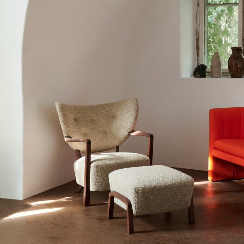 Fauteuil WULFF ATD2 & Pouf ATD3 Karakorum 003 AND TRADITION