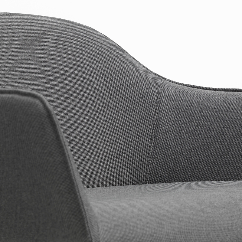 Chaise SOFTSHELL Gris sierra/noir 74 VITRA