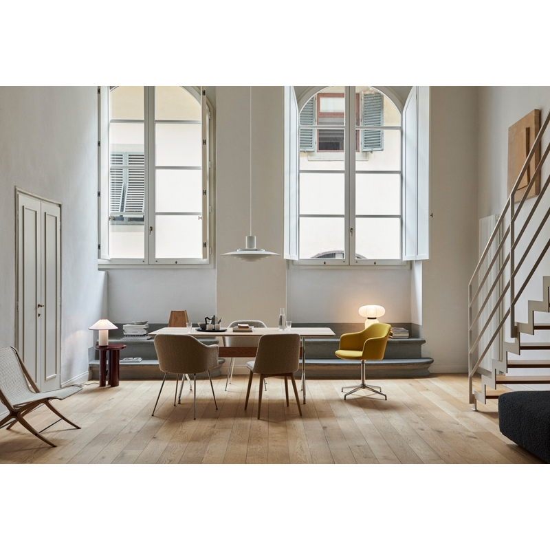 Table PAVILION AV19 Noyer/ chrome AND TRADITION