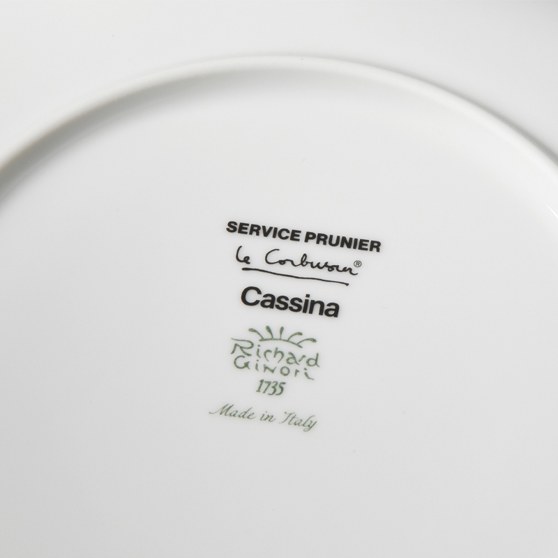 Assiette Set de 2 assiettes plates PRUNIER Ø 27 Blanc CASSINA