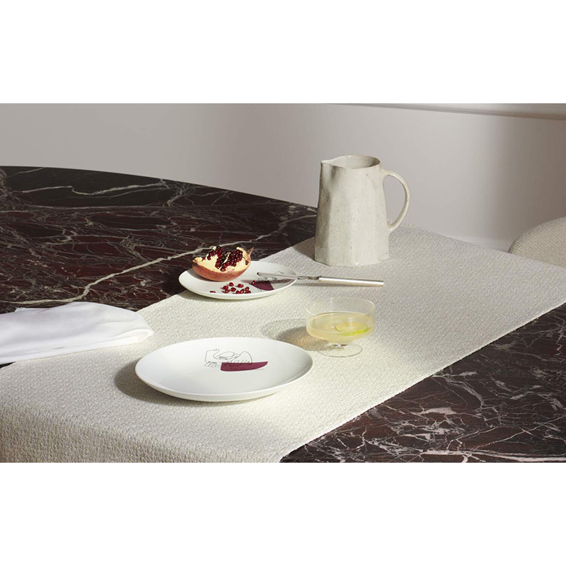 Assiette Set de 2 assiettes plates PRUNIER Ø 27 Blanc CASSINA