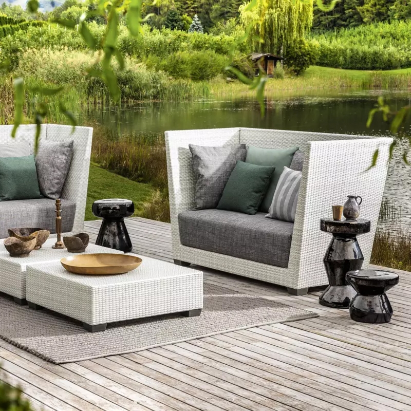 Table basse extérieur Guéridon INOUT 47 Gris anthracite GERVASONI