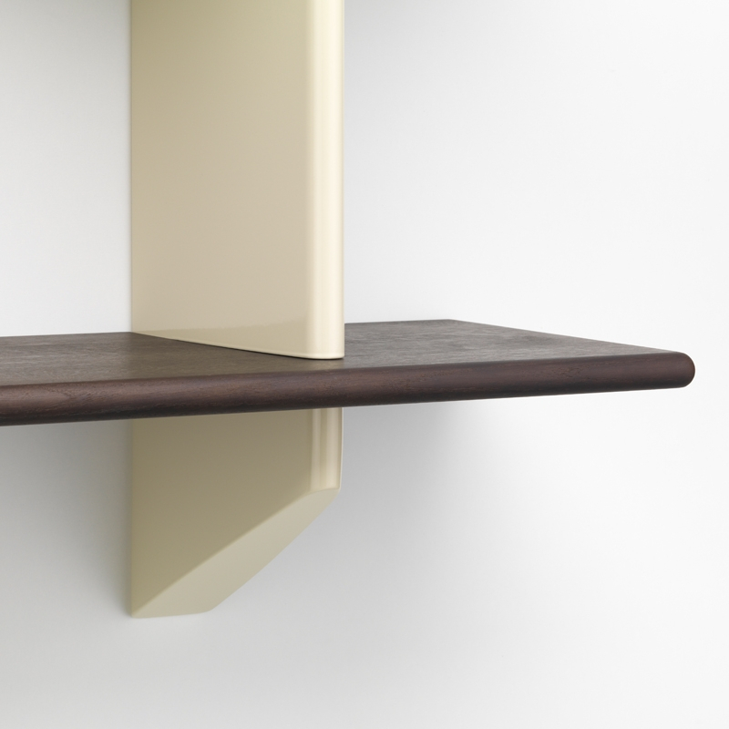 Etagère RAYONNAGE MURAL Chêne foncé/ Prouvé Blanc Colombe VITRA