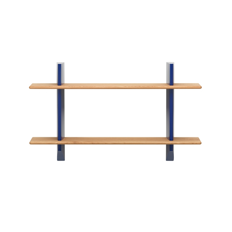 Etagère RAYONNAGE MURAL Chêne naturel/ Prouvé Bleu Marcoule VITRA