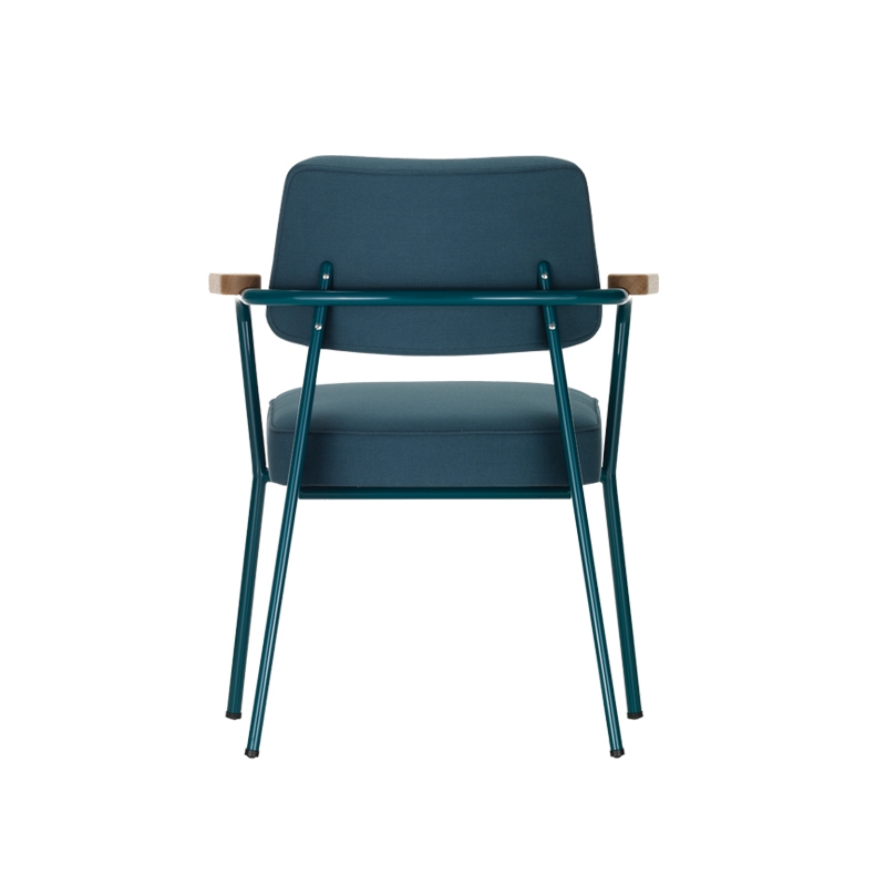 Chaise FAUTEUIL DIRECTION Twill gris bleu 03/ Prouvé Bleu Dynastie VITRA