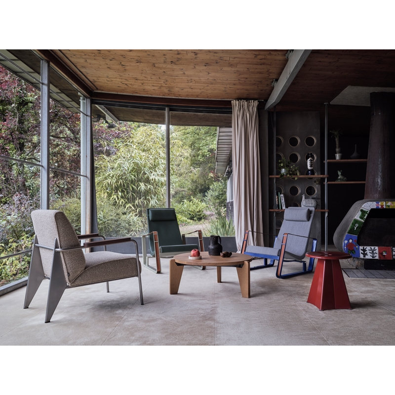 Table basse GUÉRIDON BAS Noyer VITRA
