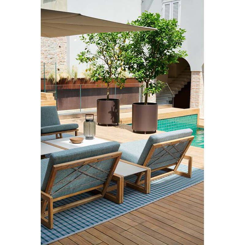 Table basse extérieur Table basse CARLOTTA 72x44 Gris CASSINA