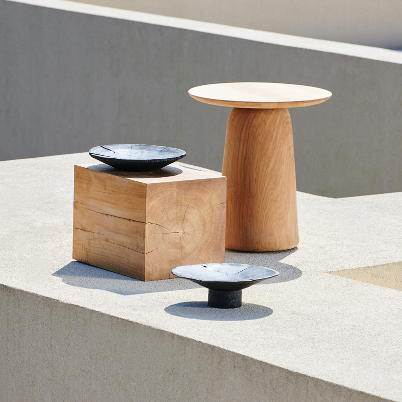 Table basse extérieur Table d'appoint DUNES Teck TRIBU