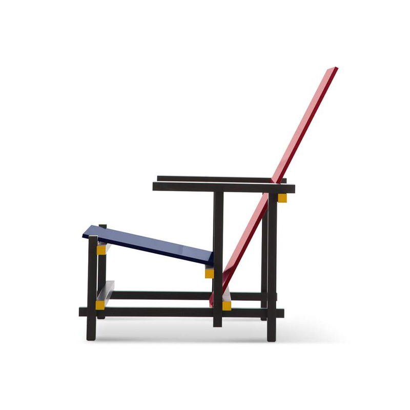 Fauteuil RED AND BLUE Noir / bleu / rouge / jaune CASSINA