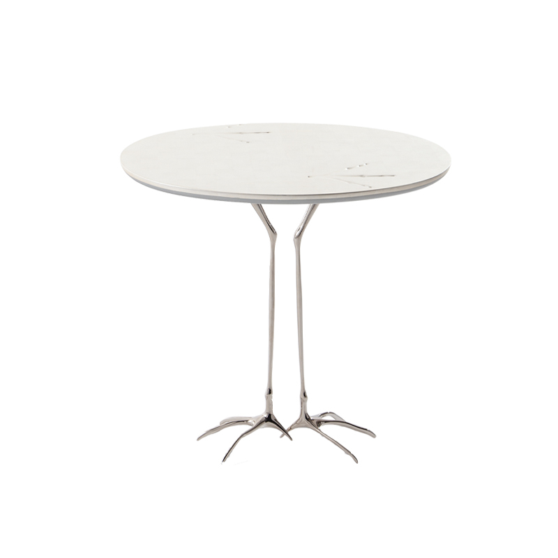 Table d'appoint guéridon TRACCIA Or blanc CASSINA