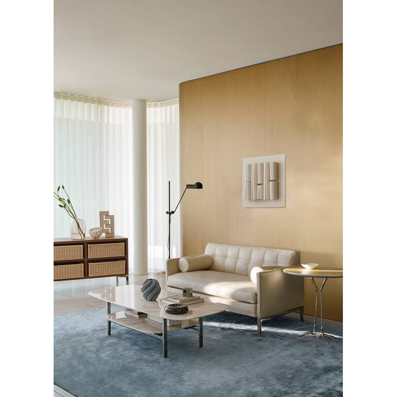 Table d'appoint guéridon TRACCIA Or blanc CASSINA
