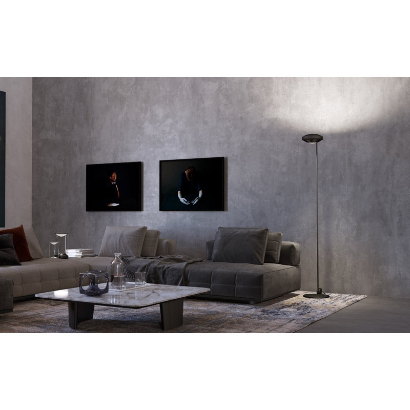 Lampadaire ELLE 1 LED Nickel brossé LUMINA