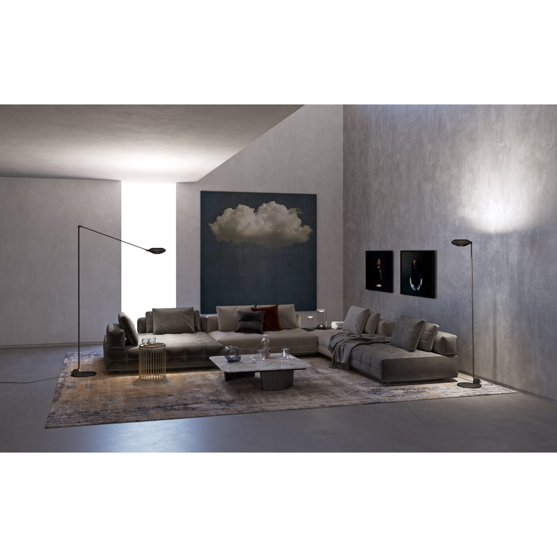 Lampadaire ELLE 1 LED Nickel brossé LUMINA