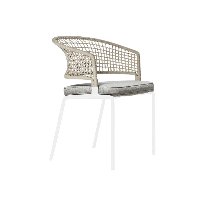 Chaise extérieur Petit fauteuil CTR Lin/ blanc TRIBU