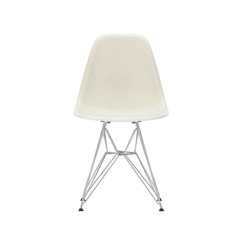 Chaise EAMES PLASTIC CHAIR DSR Pieds Tour Eiffel Gris galet RE VITRA