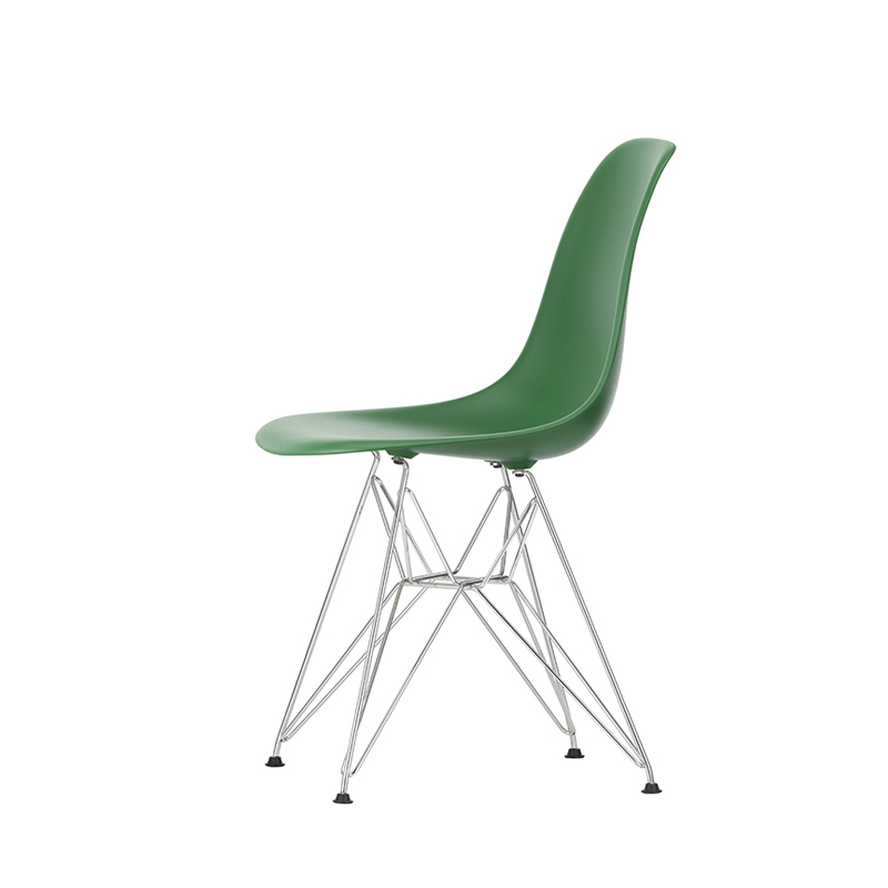 Chaise EAMES PLASTIC CHAIR DSR Pieds Tour Eiffel Vert émeraude RE VITRA