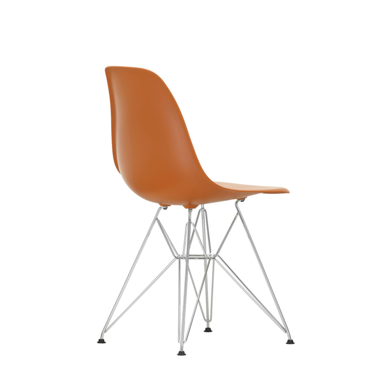 Chaise EAMES PLASTIC CHAIR DSR Pieds Tour Eiffel Orange rouille RE VITRA