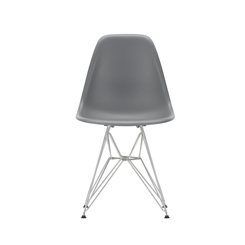 Chaise EAMES PLASTIC CHAIR DSR Pieds Tour Eiffel Gris granit RE VITRA
