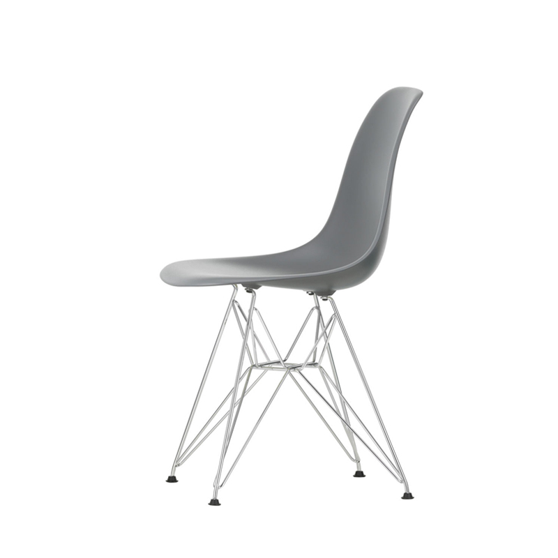 Chaise EAMES PLASTIC CHAIR DSR Pieds Tour Eiffel Gris granit RE VITRA