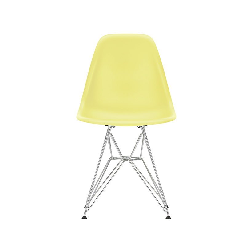 Chaise EAMES PLASTIC CHAIR DSR Pieds Tour Eiffel Citron RE VITRA