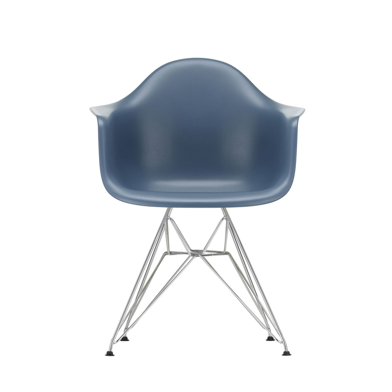 EAMES PLASTIC ARMCHAIR DAR pieds Tour Eiffel Bleu de mer RE