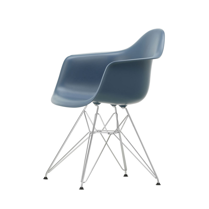 EAMES PLASTIC ARMCHAIR DAR pieds Tour Eiffel Bleu de mer RE