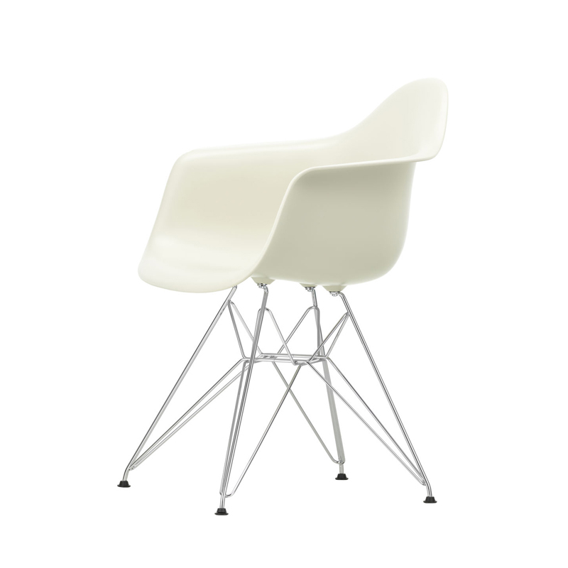Chaise EAMES PLASTIC ARMCHAIR DAR pieds Tour Eiffel Gris galet RE VITRA