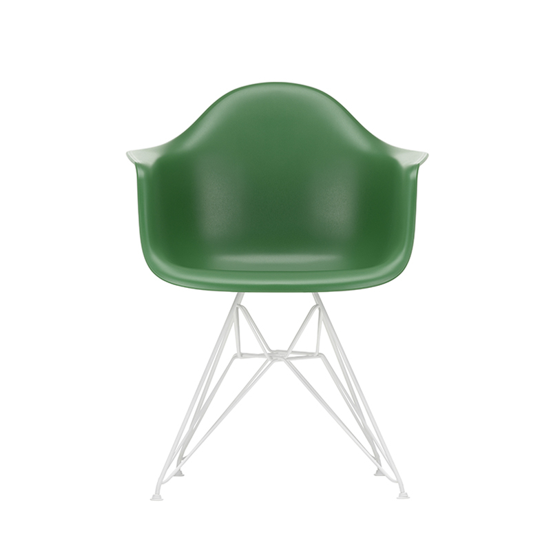 Chaise EAMES PLASTIC ARMCHAIR DAR pieds Tour Eiffel Vert émeraude RE VITRA