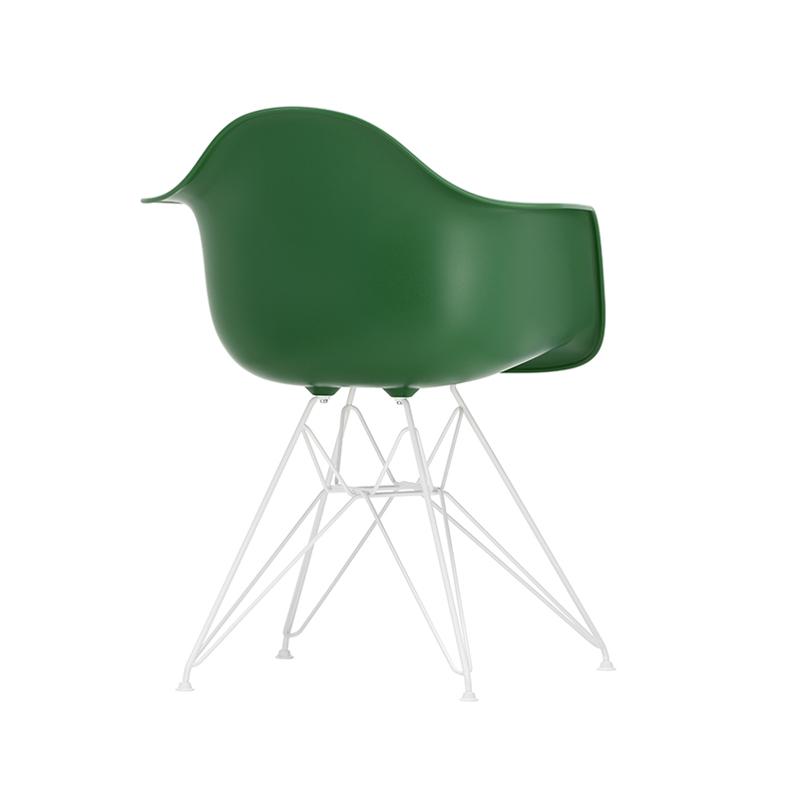 Chaise EAMES PLASTIC ARMCHAIR DAR pieds Tour Eiffel Vert émeraude RE VITRA